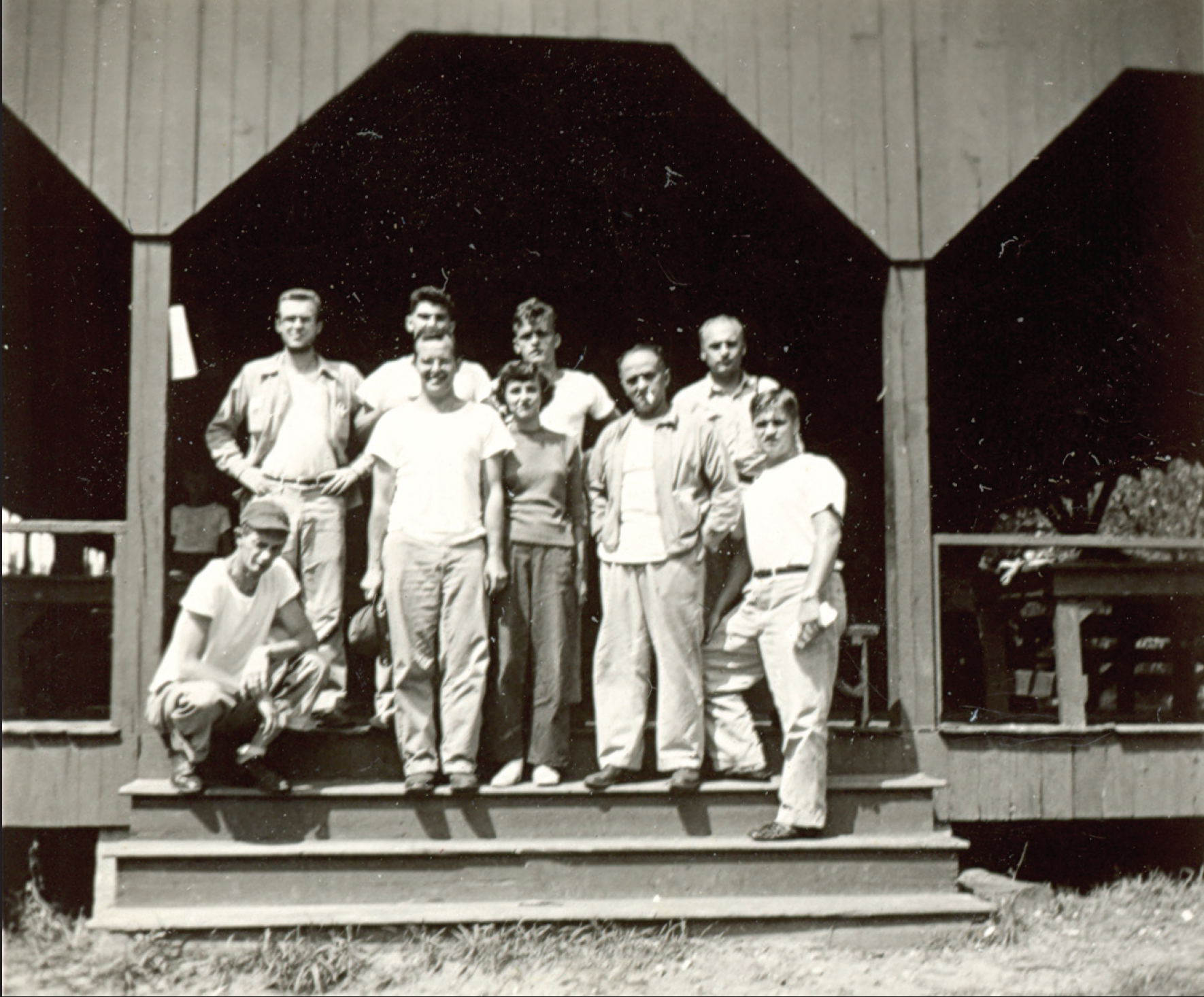 The research team (“camp staff”), with Muzafer and Carolyn Wood Sherif standing in the center.